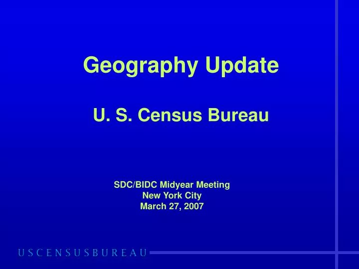 geography update u s census bureau