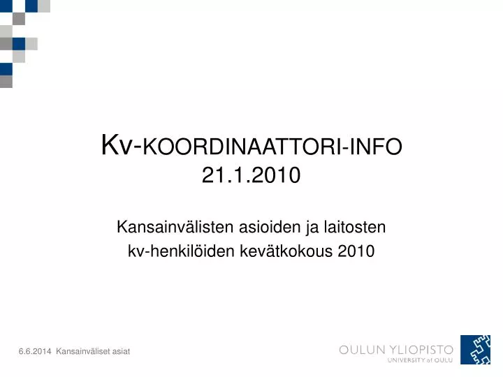 kv koordinaattori info 21 1 2010