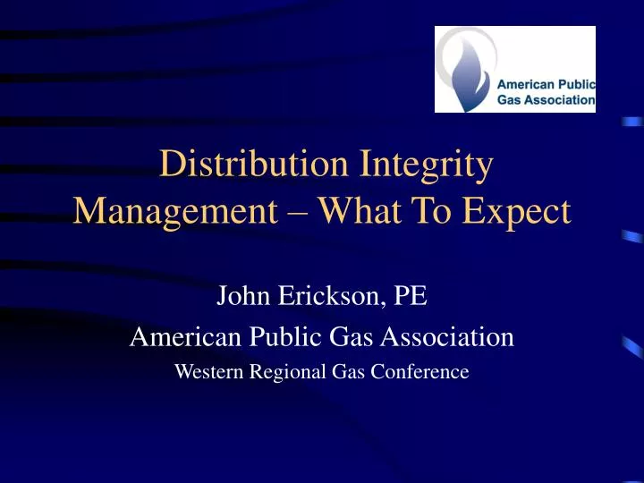distribution integrity management what to expect