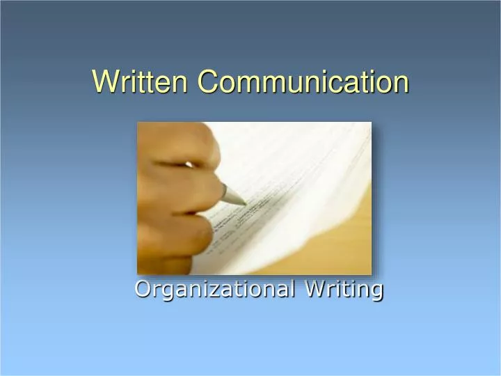 written communication