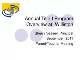 Annual Title I Program Overview at Williston
