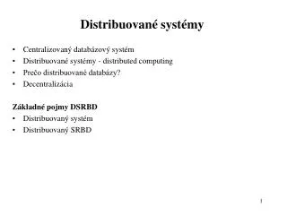 distribuovan syst my