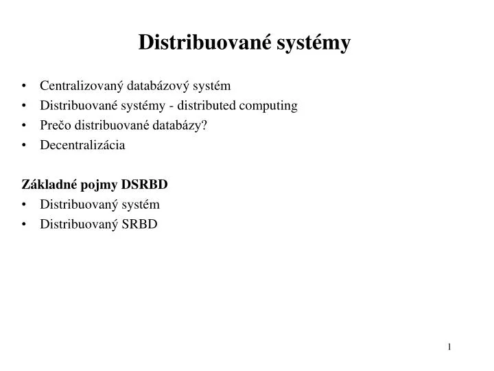 distribuovan syst my