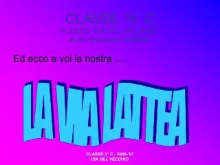 CLASSE III C PLESSO “IDA DEL VECCHIO” Anno Scolastico 2006/07