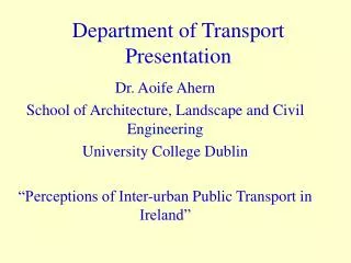 Department of Transport Presentation