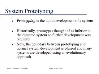 System Prototyping