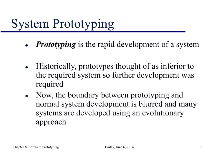 system prototyping