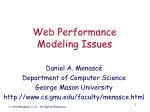 Web Performance Modeling Issues - slide 1