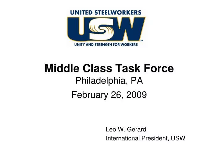 middle class task force philadelphia pa february 26 2009
