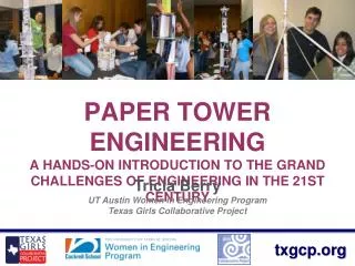 Paper Tower Engineering A Hands-on Introduction to the Grand Challenges of Engineering in the 21st Century