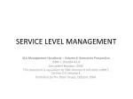 SERVICE LEVEL MANAGEMENT - slide 1