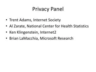 Privacy Panel