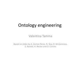 Ontology engineering