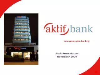 Bank Presentation November 200 9