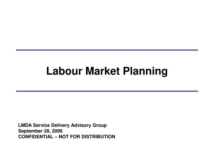 labour market planning