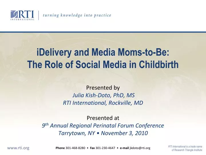 idelivery and media moms to be the role of social media in childbirth