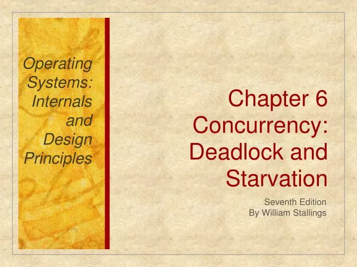 chapter 6 concurrency deadlock and starvation