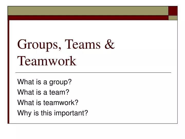 groups teams teamwork