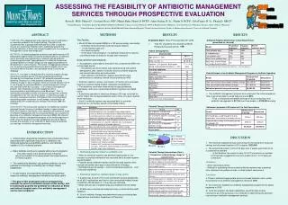 ASSESSING THE FEASIBILITY OF ANTIBIOTIC MANAGEMENT SERVICES THROUGH PROSPECTIVE EVALUATION