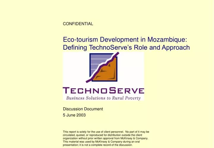 eco tourism development in mozambique defining technoserve s role and approach