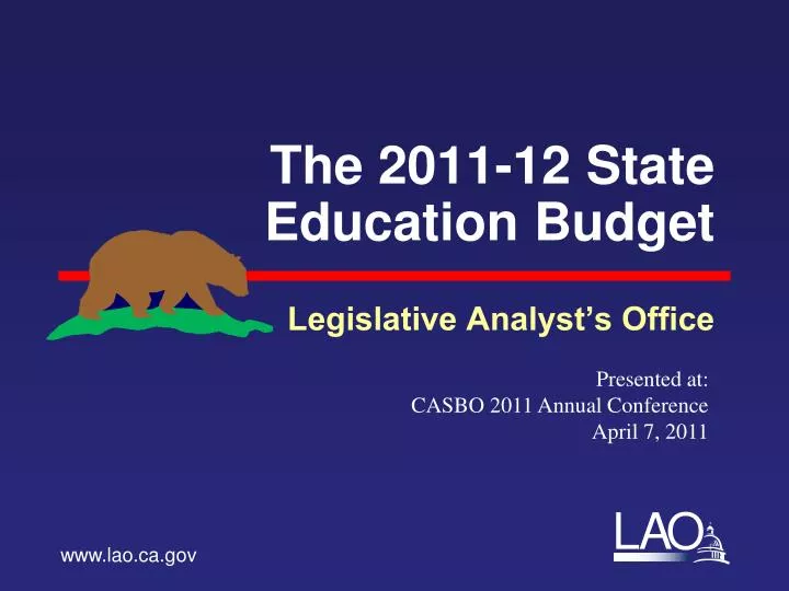 the 2011 12 state education budget