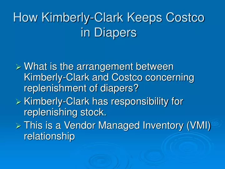 how kimberly clark keeps costco in diapers