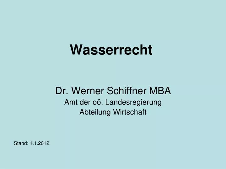 wasserrecht