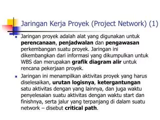 Jaringan Kerja Proyek (Project Network) (1)
