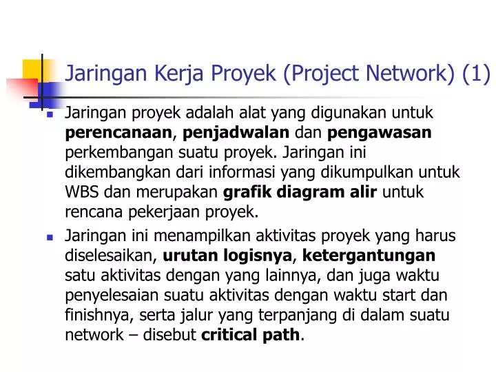jaringan kerja proyek project network 1
