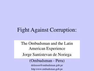 Fight Against Corruption: