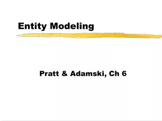 Entity Modeling