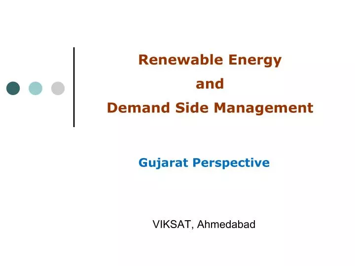renewable energy and demand side management