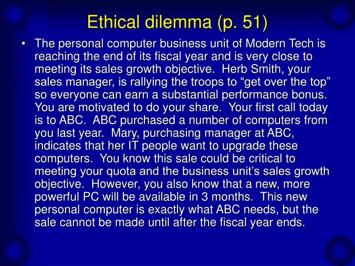 ethical dilemma p 51