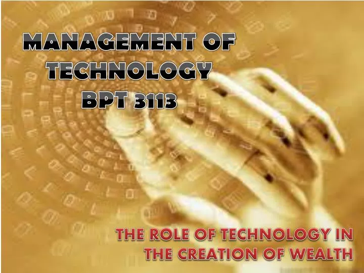 management of technology bpt 3113
