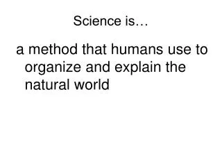 science is
