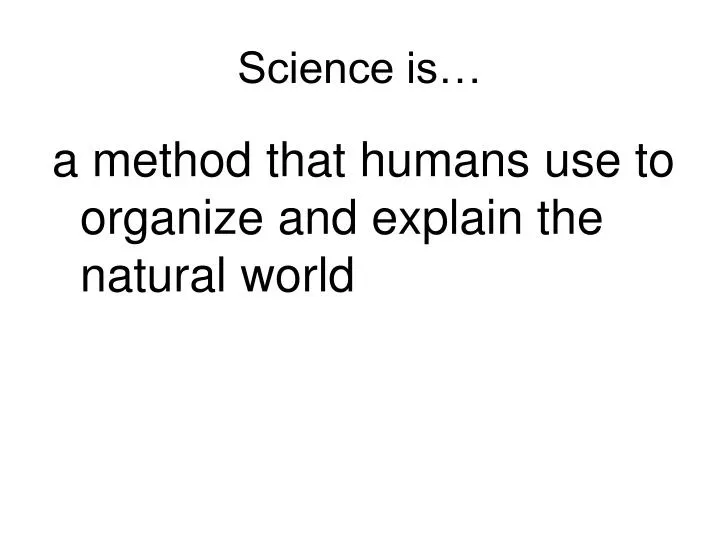 science is