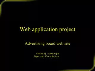 Web application project