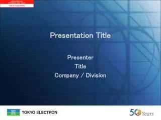 Presentation Title