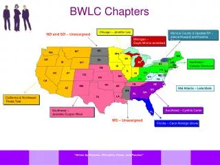BWLC Chapters