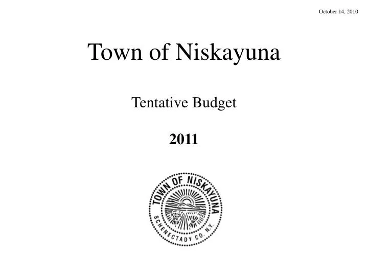 town of niskayuna tentative budget 2011
