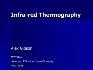Infra-red Thermography