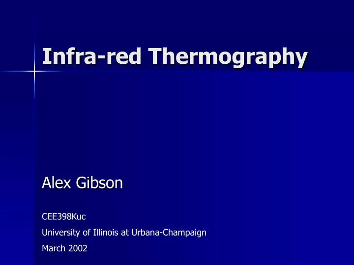 infra red thermography