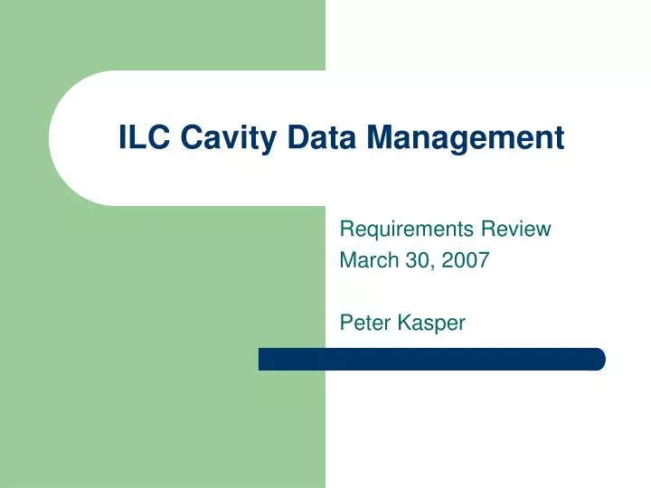 ilc cavity data management