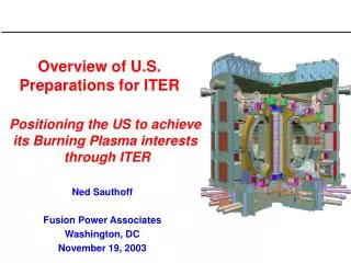 Overview of U.S. Preparations for ITER