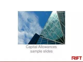 Capital Allowances sample slides