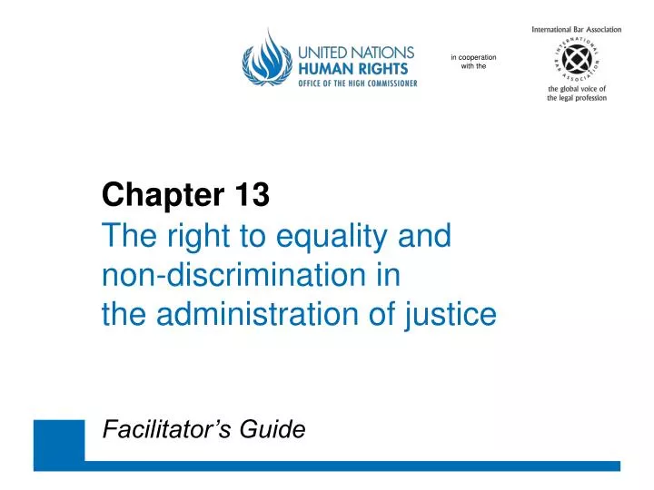 chapter 13 the right to equality and non discrimination in the administration of justice