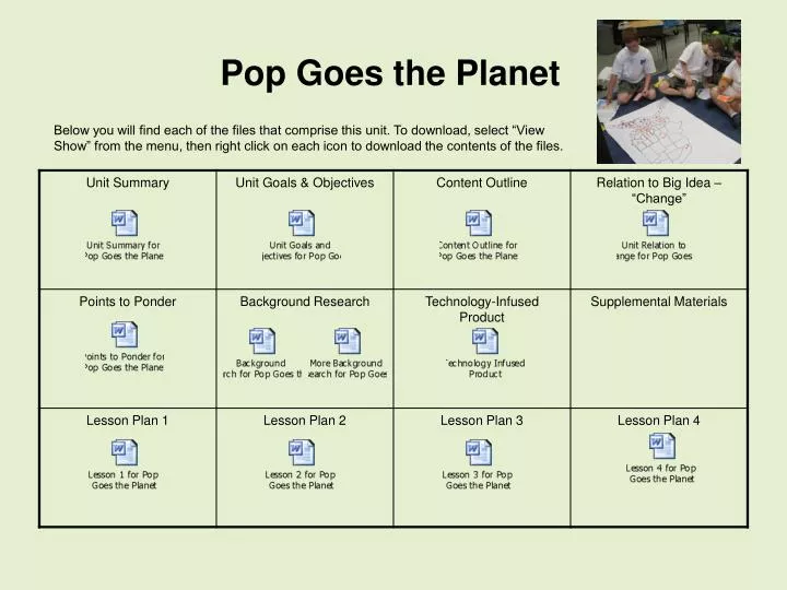 pop goes the planet