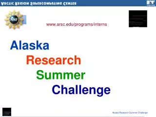 Alaska Research Summer Challenge