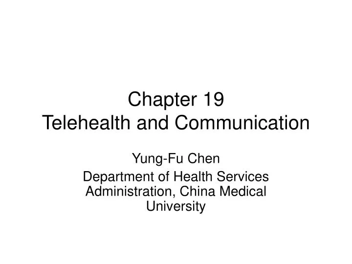 chapter 19 telehealth and communication