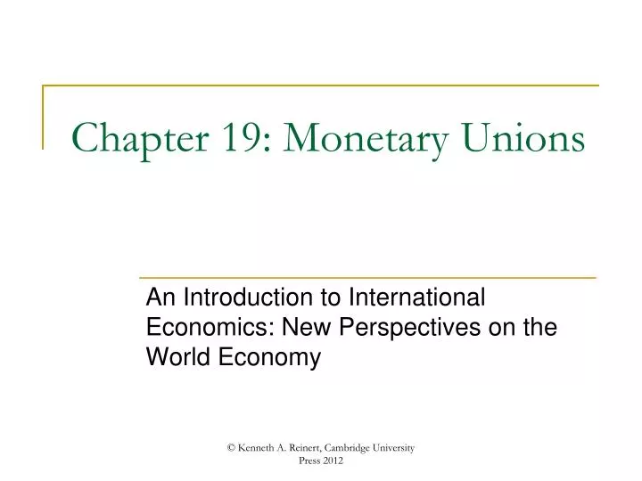 chapter 19 monetary unions